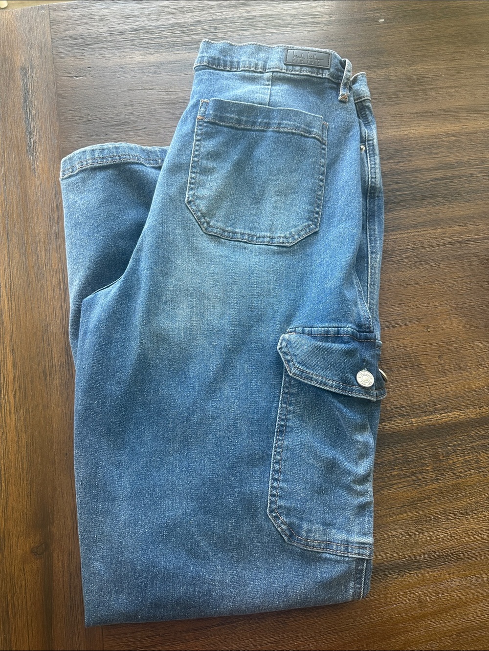 High Rise Cargo Jeans